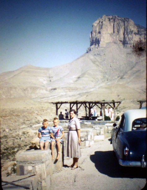 Guadalupe Mountains NP rest area looking back at El Capitan!