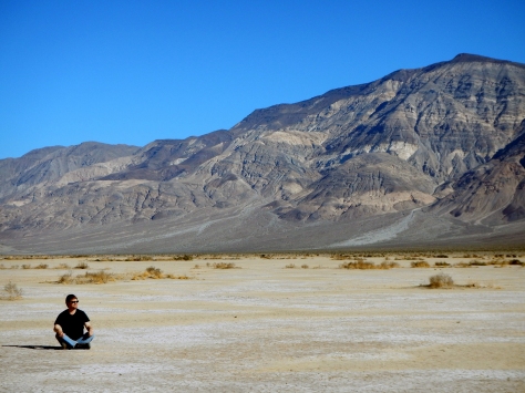 M communing with nature on a salt flat